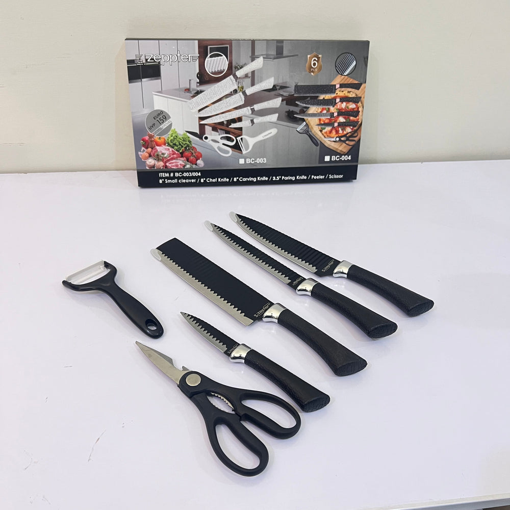 Zepter 6 in 1 Kitchen knives set with peeler & Scissor - Made for Europe - Poland Lot Import