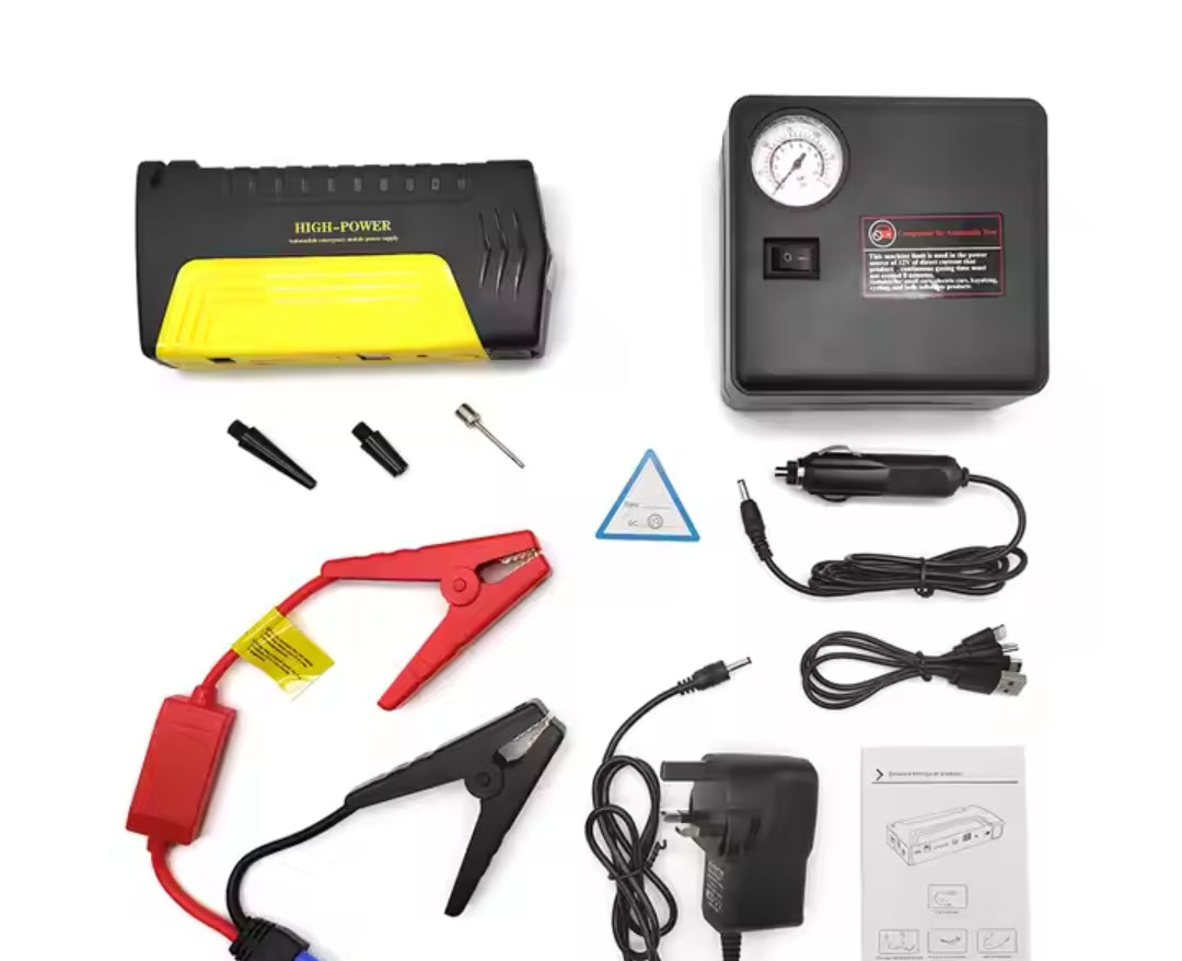 JUMP CAR STARTER AND REPAIR TIRE AIR